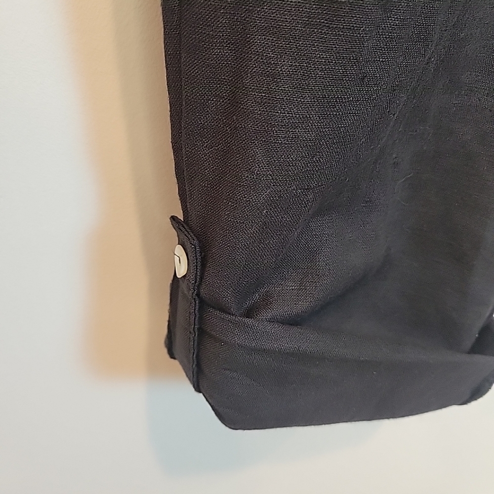 Belle France Linen Pants Pull‎ On Black Women Lightweight Drawstring Pants - Picture 13 of 14